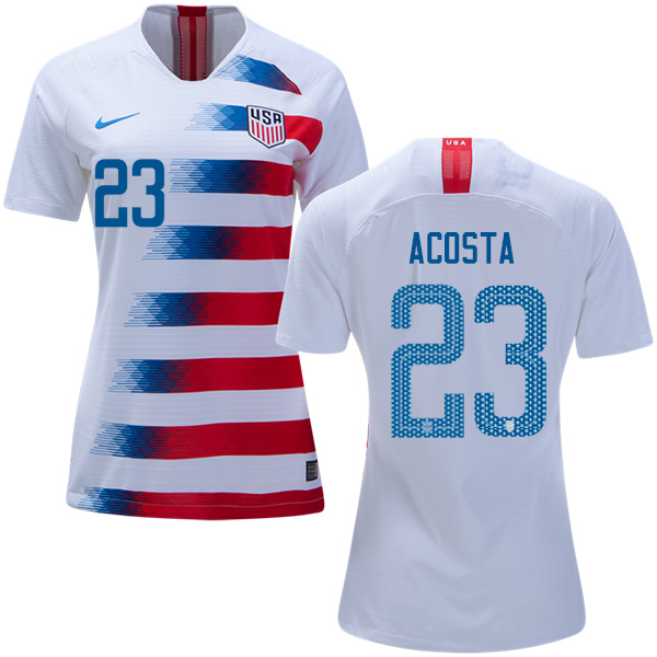 Women's USA #23 Acosta Home Soccer Country Jersey - Click Image to Close